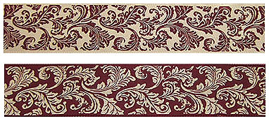 Webband 100% Polyester p.Meter sand/bordeaux